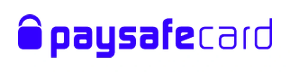 Logotipo oficial de paysafecard: un candado y la palabra paysafecard en azul